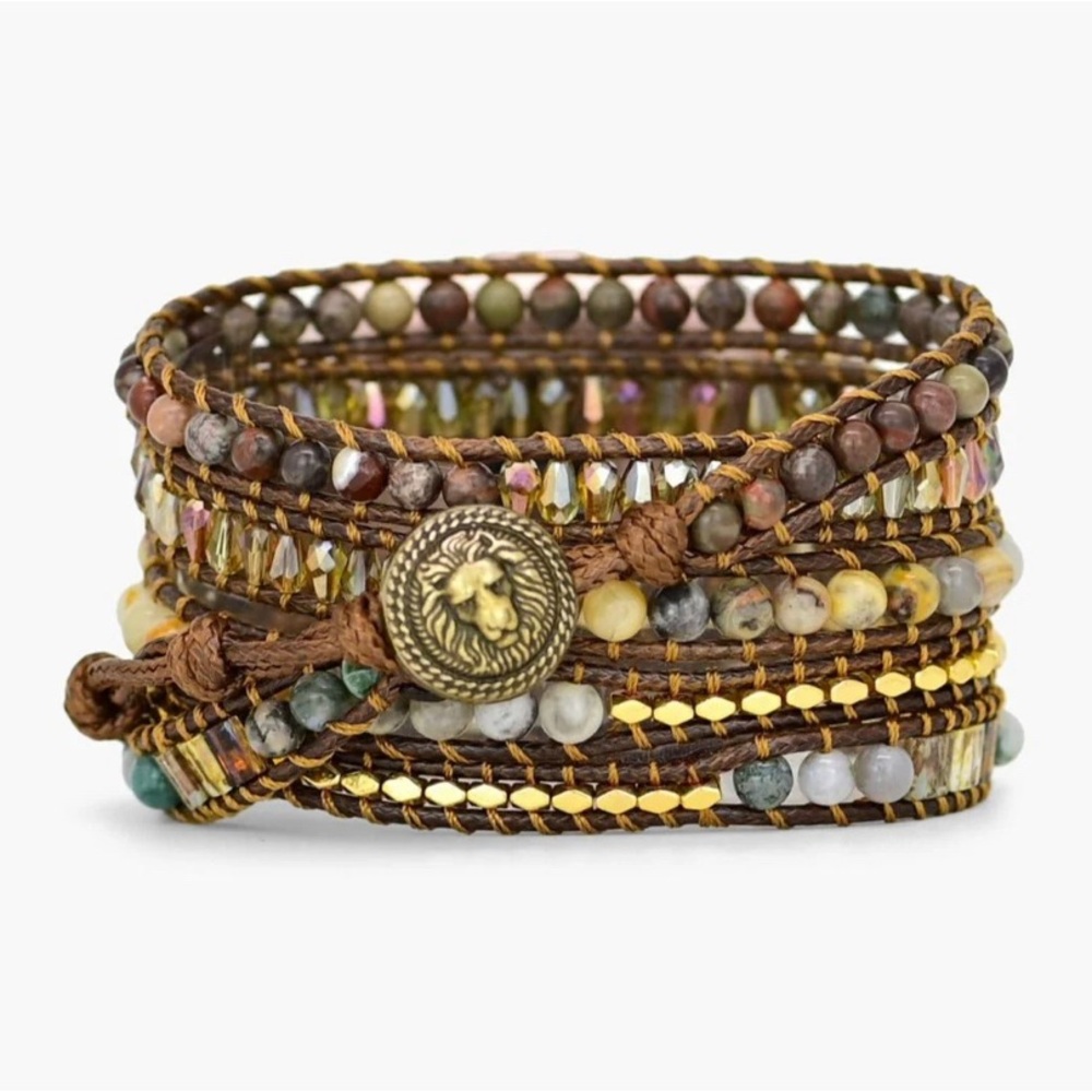 Moonlight Goddess Agate Watch Wrap Bracelet for Fitbit Versa 2